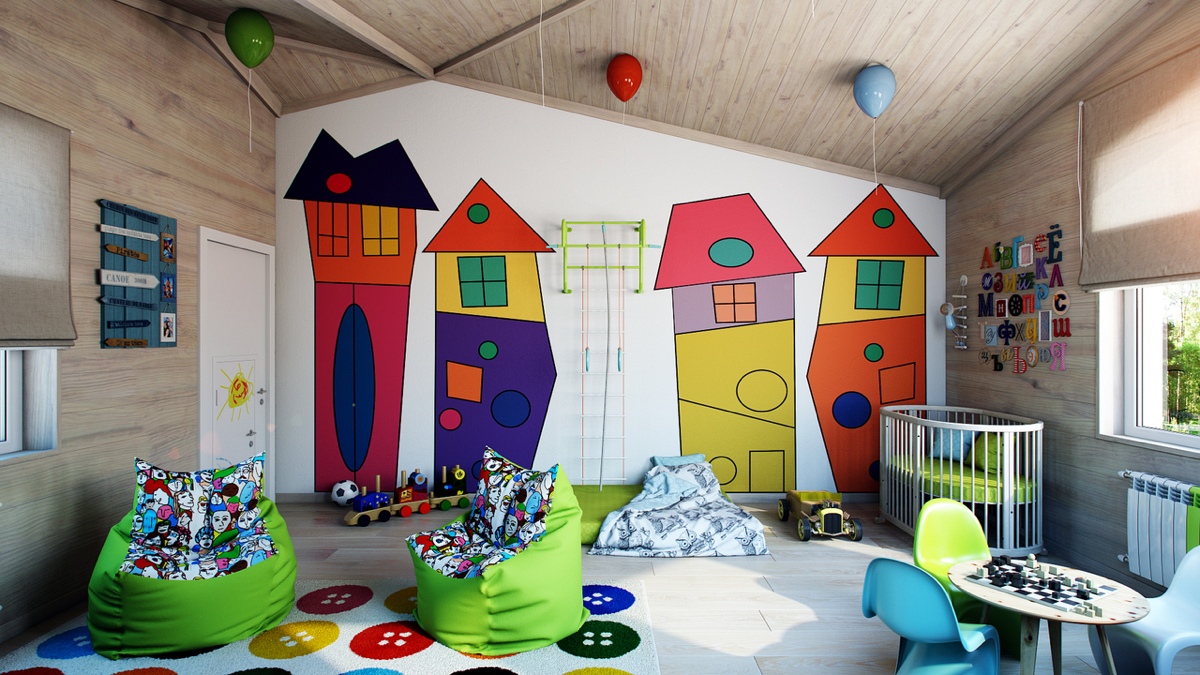 	غرف أطفال رائعة بلمسات فنية مبهجة P_191970o7s1