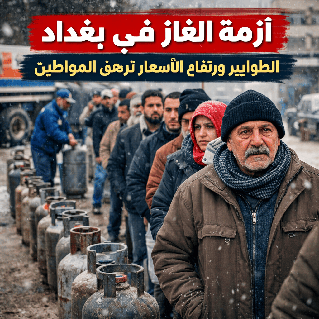 أزمة الغاز في بغداد واصطفاف المواطنين لشراء أسطوانات الغاز